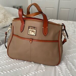 Dooney & Bourke Taupe and Brown Satchel